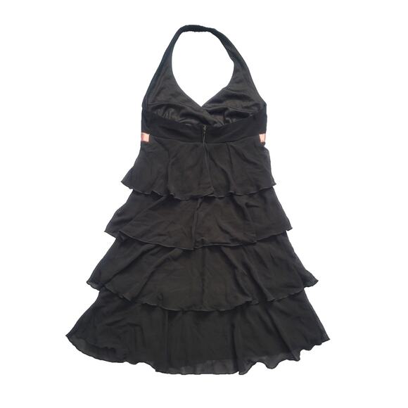 VTG Y2K Babydoll Halter Tiered Dress Size 8 Fairy Grunge Balletcore Coquette - Picture 2 of 6